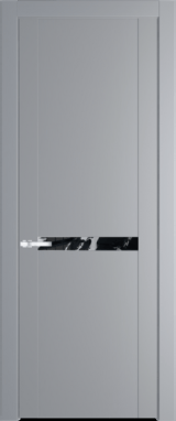 Межкомнатная дверь Profil Doors 1.4 P Нефи черный узор серебро Смоки (RAL 870-02)