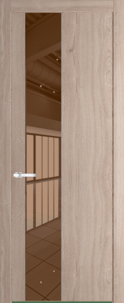 Межкомнатная дверь Profil Doors 19 NW Зеркало Bronza Дуб Сонома