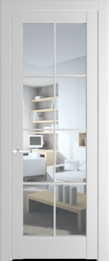 Межкомнатная дверь Profil Doors 4.1.2 (p.8) Крем Вайт (RAL 120-02) Прозрачное