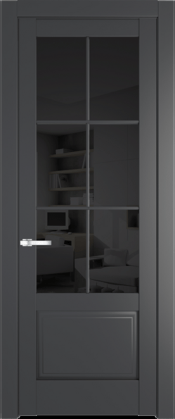 Межкомнатная дверь Profil Doors 4.2.2 (p.6) Графит (Pantone 425С) Черное тонированное