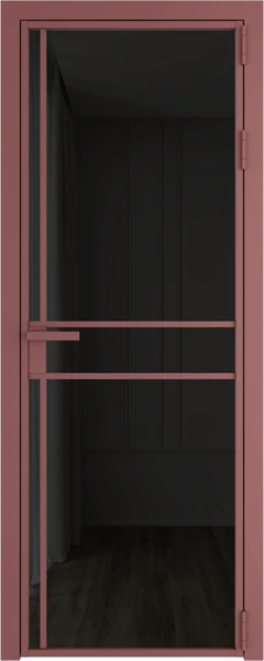 Алюминиевая дверь Profil Doors 9 AG Красный антрацит Черное тонированное