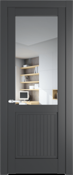 Межкомнатная дверь Profil Doors 3.2.2 PM Прозрачное Графит (Pantone 425С)