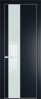 Межкомнатная дверь Profil Doors Orange 19 PE.O Белый лак Нэви Блу (RAL 7016) Серебро
