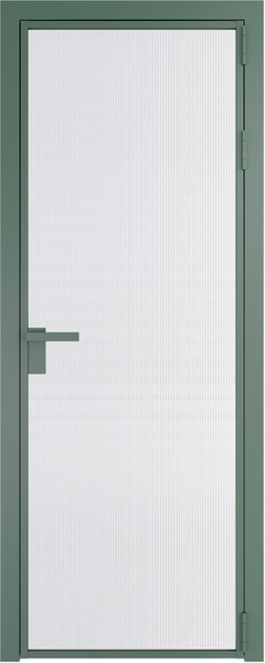 Алюминиевая дверь Profil Doors 1 AG Зеленый воск Мору белое