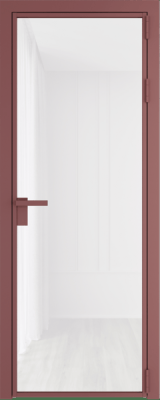 Алюминиевая дверь Profil Doors 1 AG Красный антрацит Белый триплекс