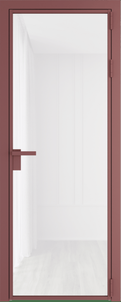 Алюминиевая дверь Profil Doors 1 AG Красный антрацит Белый триплекс
