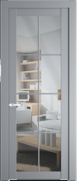 Межкомнатная дверь Profil Doors 1.1.2 (p.8) Прозрачное Смоки (RAL 870-02)