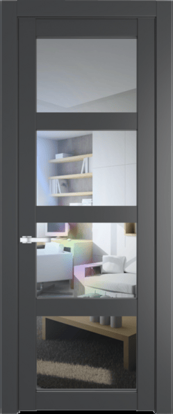 Межкомнатная дверь Profil Doors 1.4.2 PD Прозрачное Графит (Pantone 425С)