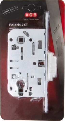 Корпус AGB (АГБ) замка магнит. под цил. MEDIANA POLARIS B06103.50.FM.567 с отв. планк B02402.05 (белый)