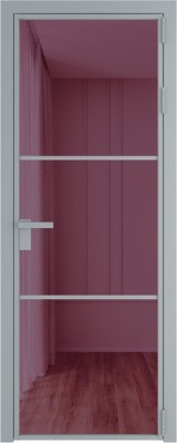Алюминиевая дверь Profil Doors 13 AG Серебро Фиолетовое шпион