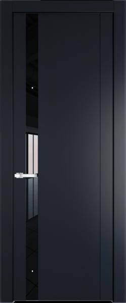 Межкомнатная дверь Profil Doors 1.2 P Lacobel Черный лак Нэви Блу (RAL 7016)