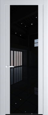 Межкомнатная дверь Profil Doors 1.7 P Lacobel Черный лак Вайт (RAL 110 96 02)