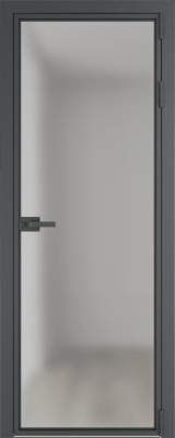 Алюминиевая дверь Profil Doors Orange 1AX.O Зеркало Серая ночь