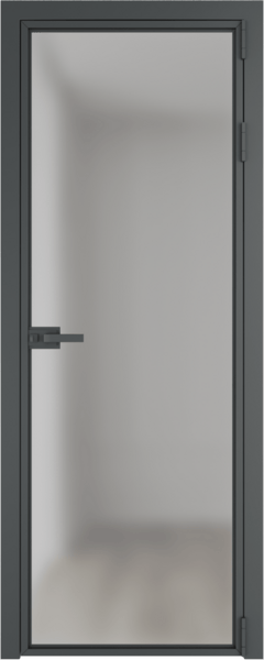 Алюминиевая дверь Profil Doors Orange 1AX.O Зеркало Серая ночь