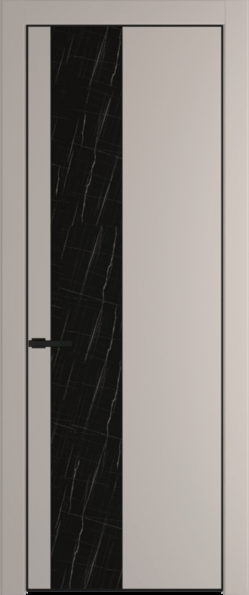 Межкомнатная дверь Profil Doors Orange 19 PE.O Неро мрамор Сэнд Черный матовый RAL9005