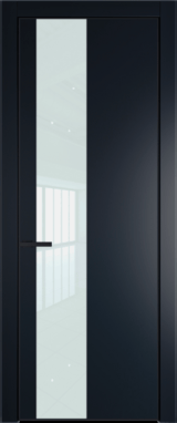 Межкомнатная дверь Profil Doors Orange 19 PE.O Белый лак Нэви Блу (RAL 7016) Черный матовый RAL9005