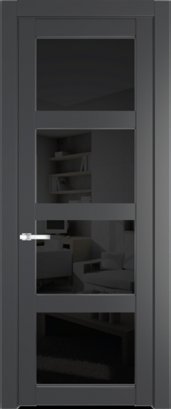 Межкомнатная дверь Profil Doors 1.4.2 PD Черное тонированное Графит (Pantone 425С)
