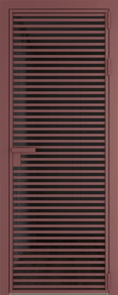 Алюминиевая дверь Profil Doors 12 AG Красный антрацит Черное тонированное