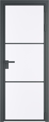 Алюминиевая дверь Profil Doors 13 AG Серая ночь Монохром белый просветленный