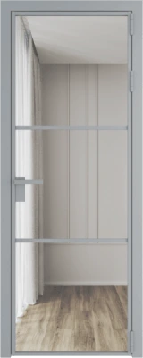 Алюминиевая дверь Profil Doors 13 AG Серебро Прозрачное