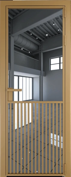 Алюминиевая дверь Profil Doors 15 AG Золото Зеркало