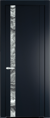 Межкомнатная дверь Profil Doors 1.2 P Атриум серебро Нэви Блу (RAL 7016)