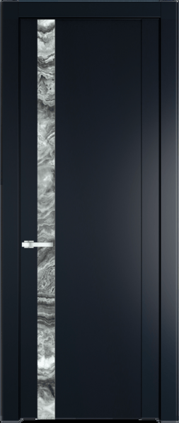 Межкомнатная дверь Profil Doors 1.2 P Атриум серебро Нэви Блу (RAL 7016)