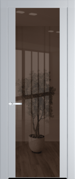 Межкомнатная дверь Profil Doors 1.7 P Зеркало бронзовое Лайт Грей (RAL 870-01)