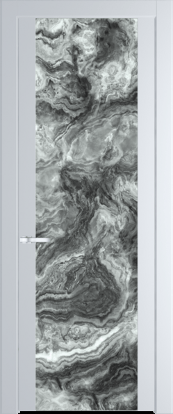 Межкомнатная дверь Profil Doors 1.7 P Атриум серебро Вайт (RAL 110 96 02)