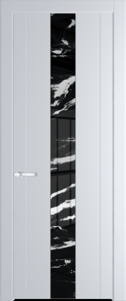 Межкомнатная дверь Profil Doors 1.9 P Нефи черный узор серебро Вайт (RAL 110 96 02)