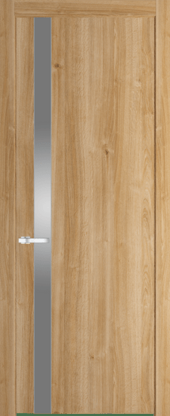 Межкомнатная дверь Profil Doors 18 NW Монохром серебро (серебро матлак) Дуб Карамель