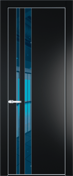 Межкомнатная дверь Profil Doors 20 PA Серебро Зеркало синее Блэк