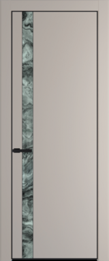 Межкомнатная дверь Profil Doors Orange 18 PE.O Атриум серебро Сэнд Черный матовый RAL9005
