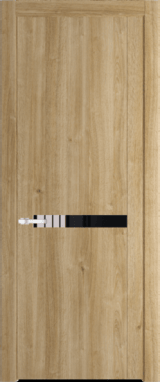 Межкомнатная дверь Profil Doors 1.4 N Lacobel Черный лак Дуб Карамель