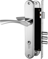 Замок цилиндровый Fuaro (Фуаро) с в комплекте с ручкой LOCKSET.9011 (SET F9011) CP хром