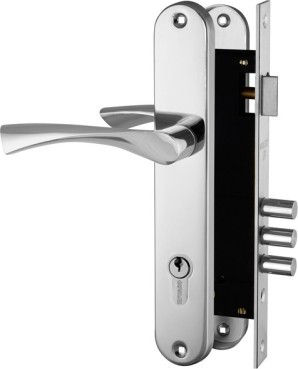Замок цилиндровый Fuaro (Фуаро) с в комплекте с ручкой LOCKSET.9011 (SET F9011) CP хром