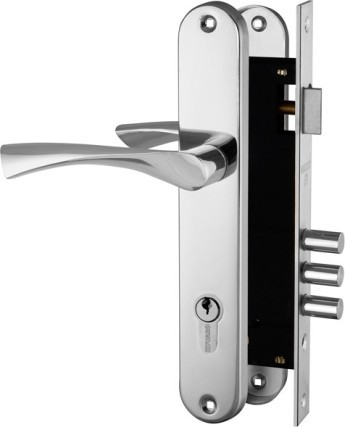 Замок цилиндровый Fuaro (Фуаро) с в комплекте с ручкой LOCKSET.9011 (SET F9011) CP хром