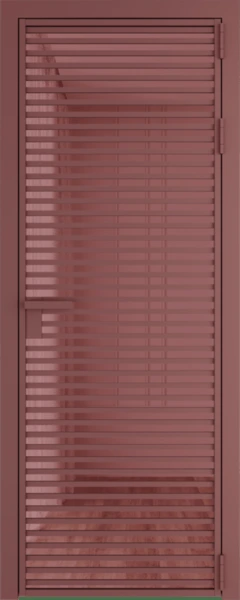 Алюминиевая дверь Profil Doors 12 AG Красный антрацит Розовое шпион