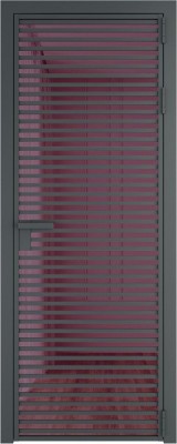 Алюминиевая дверь Profil Doors 12 AG Серая ночь Фиолетовый Шпион