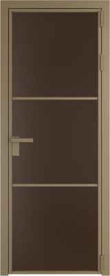 Алюминиевая дверь Profil Doors 13 AG Шампань Монохром шоколад