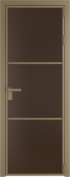 Алюминиевая дверь Profil Doors 13 AG Шампань Монохром шоколад