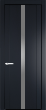 Межкомнатная дверь Profil Doors 1.8 P Монохром серебро (серебро матлак) Нэви Блу (RAL 7016)
