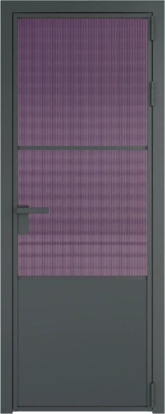 Алюминиевая дверь Profil Doors 20 AG Серая ночь Мору Фиолетовое