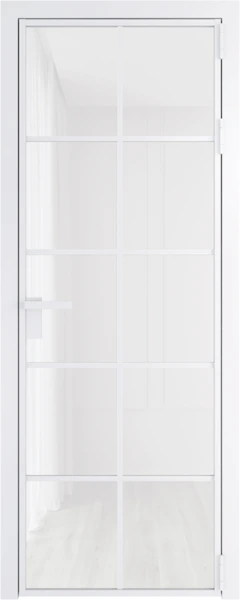 Алюминиевая дверь Profil Doors 4 AG Вайт Белый триплекс