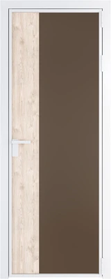 Алюминиевая дверь Profil Doors 7 AG Вайт Монохром гляссе Каштан темный