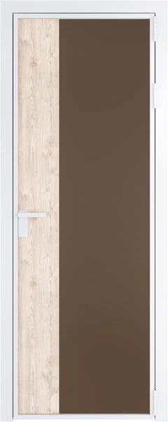 Алюминиевая дверь Profil Doors 7 AG Вайт Монохром гляссе Каштан темный