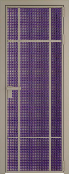 Алюминиевая дверь Profil Doors 8 AG Никель матовый Кризет Фиолетовый