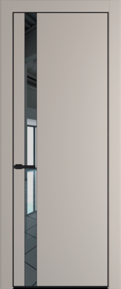 Межкомнатная дверь Profil Doors Orange 18 PE.O Зеркало Сэнд Черный матовый RAL9005