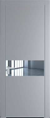 Межкомнатная дверь Profil Doors 17 PA Серебро Зеркало Смоки (RAL 870-02)