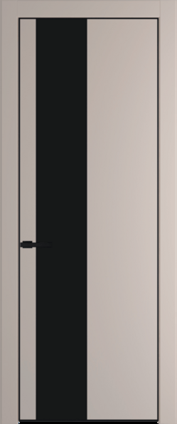 Межкомнатная дверь Profil Doors 19 PA Черный матовый RAL9005 Монохром черный Сэнд